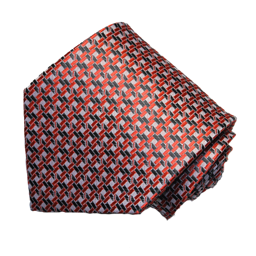 Men's orange and light gold  striped tie - Bild 8 von 12