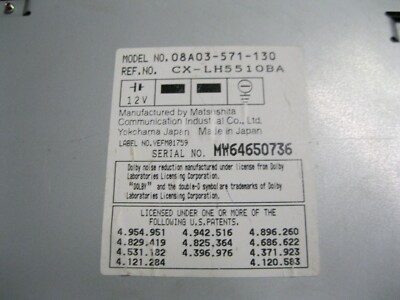 1998 Honda Civic DX Cassette Player OEM 08a03-571-130 for sale