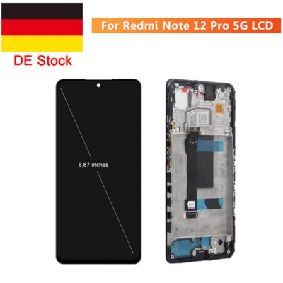 MARKENLOS DHL- Für Xiaomi Redmi Note 12 Pro 5G LCD Display Touchscreen Digitizer w/ Rahmen
