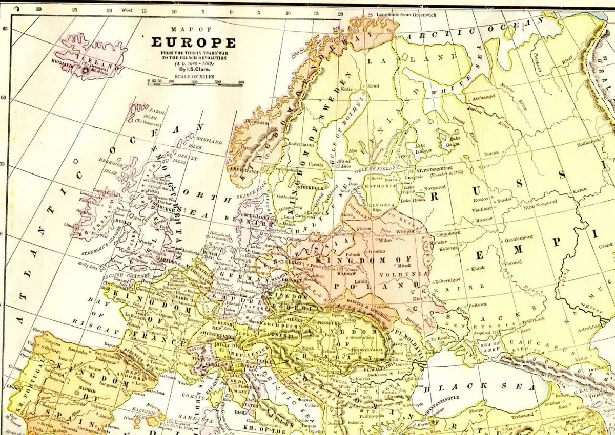1550 Map Of Europe