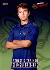 2019 Gwinnett Stripers Choice #34 Nick Jensen Trainer - NM Baseball Card