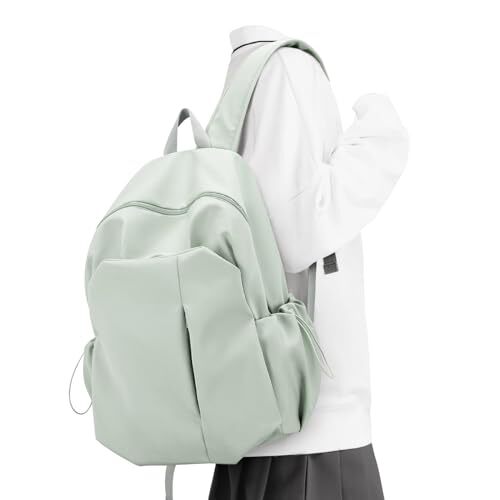 weradar Backpacks For School Waterproof Simple School Bag Casual B3-green
