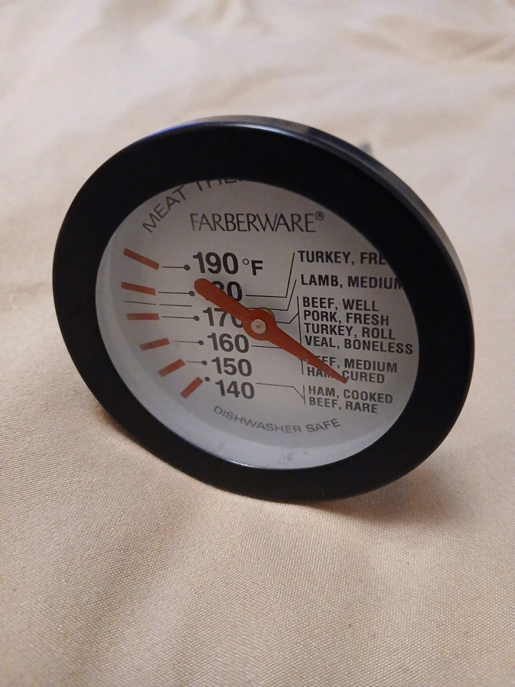 FARBERWEAR Meat Thermometer Oven Silver Range Barbecue Temperature