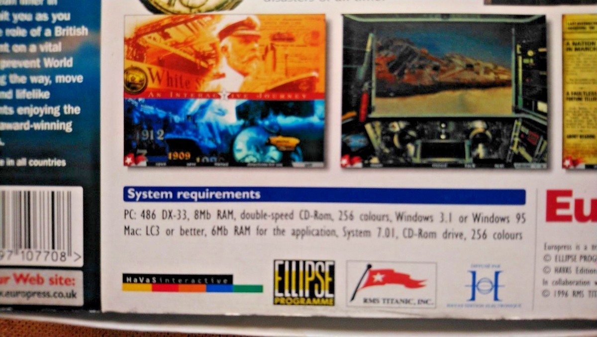 Jeu Vidéo Titanic : Une Aventure Hors Du Temps - Version PC/Mac Big Box FR Avec Notice