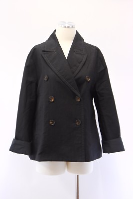 NWT $3195 Brunello Cucinelli Monili Bead Trimmed DB Peacoat Jacket Size 42  A176