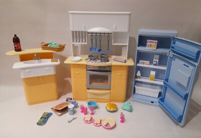 Vintage Barbie Puppenhaus - beleuchtete Küche plus Zubehör #C14