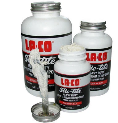 LA-CO Slic-Tite Liquid PTFE Paste Heavy Duty Pipe Thread Compound,120ml or 240ml