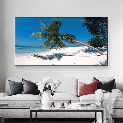 Tropical Sea Beach Poster Palm Tree Canvas Painting Landscape Print Art Wall Art