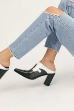 New Free People Decklyn Western Mules Size 5 MSRP: $168 Leather