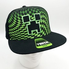 Minecraft Creeper Mojang Snapback Boys Youth Baseball Cap Hat OSFA