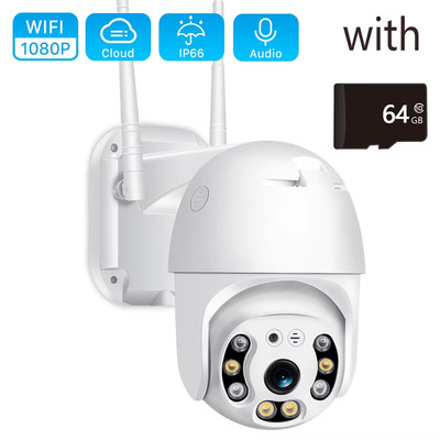 Ycc365 plus 1080P PTZ Wifi IP Camera Outdoor 4X Digital Zoom AI Human Detect Wir
