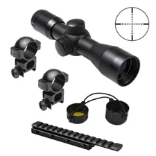4x30 Rifle Scope + Rings + Dovetail Mount Fits Mossberg 702 Plinkster 22 Rifle