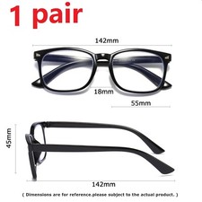 1 PK Unisex Blue Light Blocking Reading Glasses Big Frame Readers For Men Women