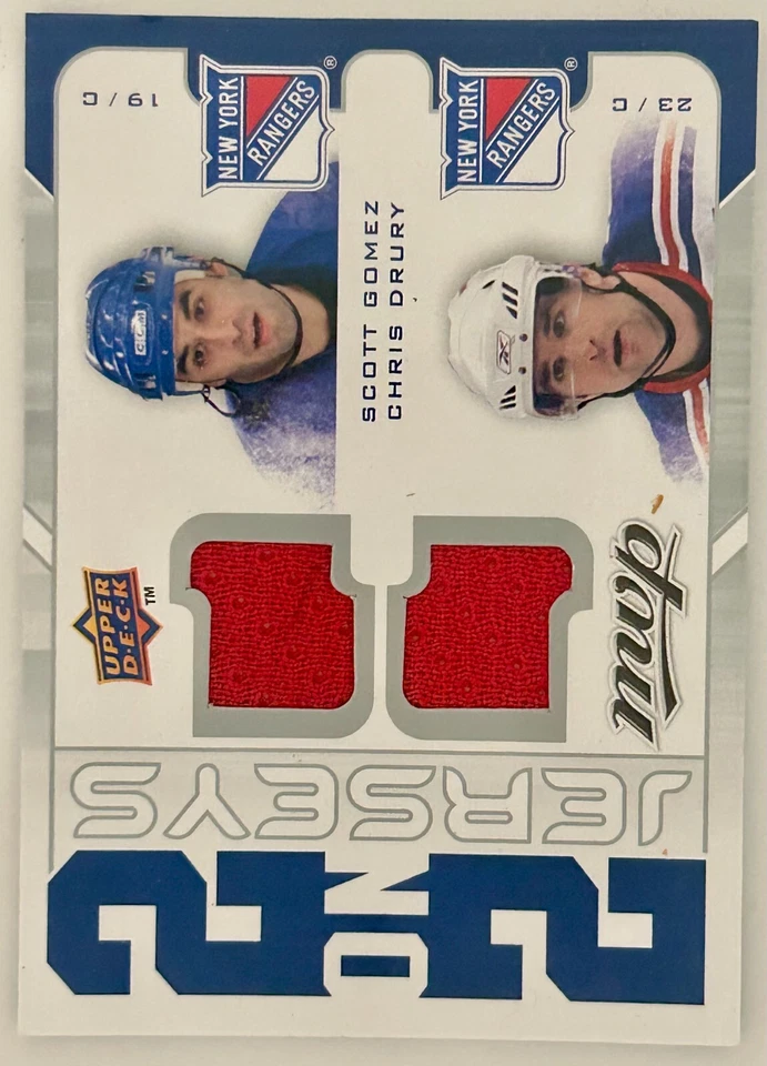 2008-09 Upper Deck MVP 2 On 2 Jerseys J2-GCDA Gomez Drury Connoly Afinogenov - Image 4 of 4