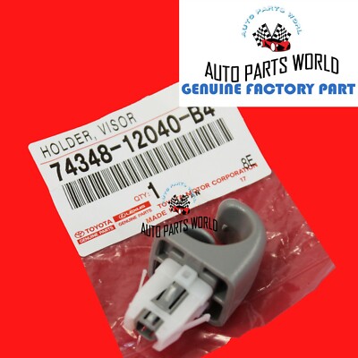 GENUINE OEM TOYOTA RAV4 LEXUS SCION xA GRAY SUN VISOR HOLDER CLIP