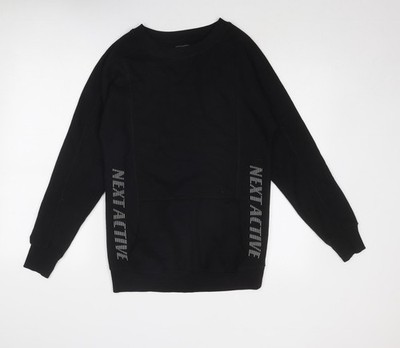 NEXT Damen Pullover Sweatshirt schwarz Baumwolle Größe XS Pulli - Next Active