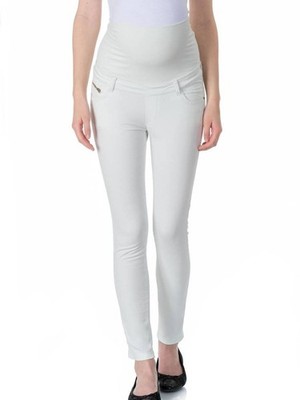Bellybutton Maternity Damen Umstandshose mit weichem Bund, Weiß