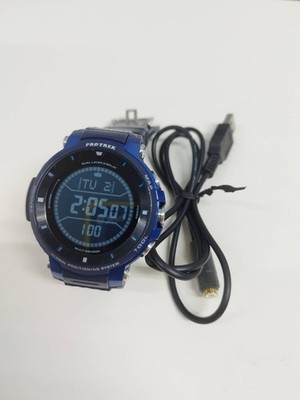 CASIO PRO TREK Smart WSD-F30 GPS Wear OS Smartwatch Black Tested Working