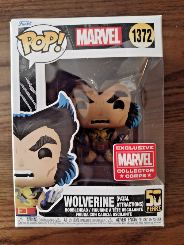 Funko Pop Wolverine Bobblehead FATAL ATTRACTIONS # 1372 Marvel 50th Anniversary