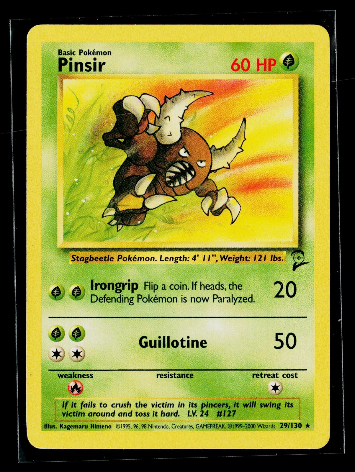 PINSIR 29/130 RARE BASE SET 2 POKEMON LP/NM