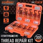 300PC Thread Repair Kit HSS Drill Helicoil Repair Kit SAE Metric Inch&MM W/Case