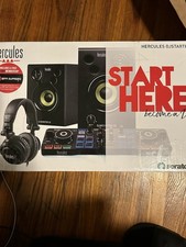 Hercules DJ Starter Kit Bundle Pack w 2 Deck Controller, Speakers,  Headphones