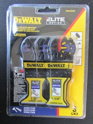 NEW DEWALT 3-Pack Multiple Materials Oscillating Tool Blade Set DWA423CSET A2