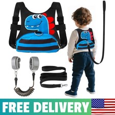 Toddler Leash Kids Baby Harness Anti Lost Wrist Link Safety Walking Blue Black