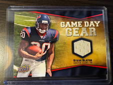 2009 Upper Deck Football Game Day Gear Steve Slaton Worn Jersey Relic #NFL-SL