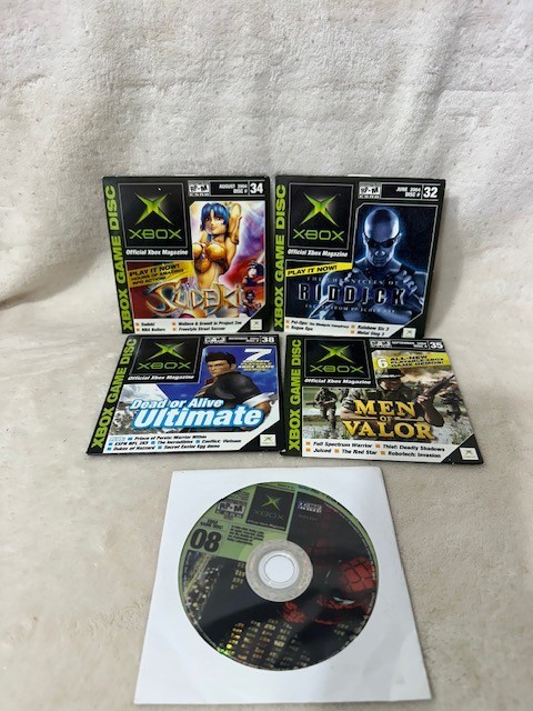 Xbox OXM Demo Disc Lot of 5 Riddick Men of Valor Sonic Heroes UFC
