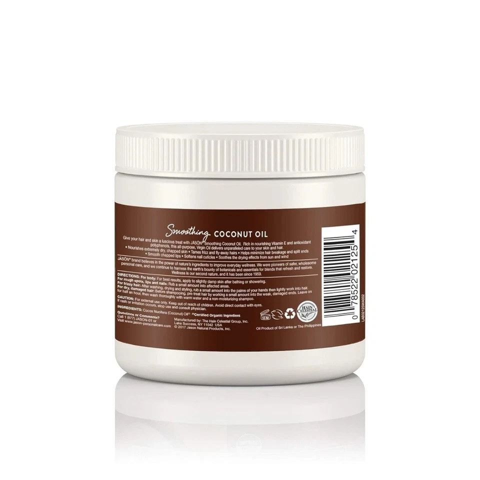 Aceite de coco suavizante sin refinar JASON para piel cabello y uñas 15 oz Foto 2 de 3