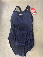 NWT Speedo Solid Pro LT Women s Swimsuit One Piece Black Sz 8/34