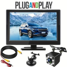 5'' Backup Camera Rear View Monitor Kit LCD Display Rear View Reverse Camera Par