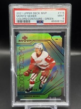 2021-22 UD MVP Moritz Seider Colors/Contours Green Rookie /20 PSA 9 Read