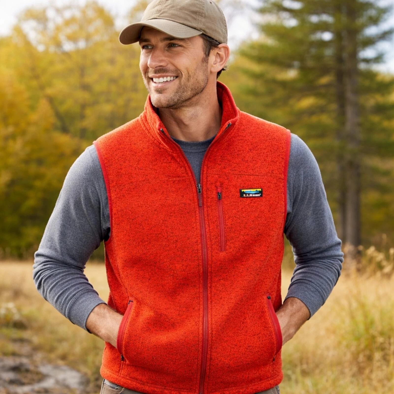 L.L. Bean Orange Fleece Vest M Reg Full Zip Outdoor Polyester
Opens in a new window or tab