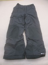 Columbia Size M 10/12 Boys Blk Insulated Gaiters Reinforced Knees Snowpants 125