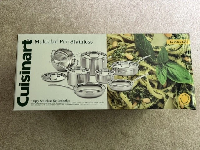 Cuisinart Multiclad Pro 12-Piece Stainless Steel Cookware Set MCP-12N
Opens in a new window or tab