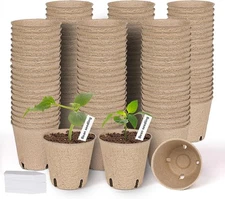 120 Packs 3.15 Inch Peat Pots,Biodegradable Pots for inches, Brown 