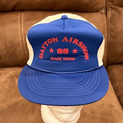 Vintage 1988 Dayton Air Show Blue & White SnapBack Trucker Hat