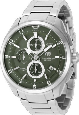 TechnoMarine Ocean Quantum Men's 44mm Olive Green Chronograph Watch TM-318116
