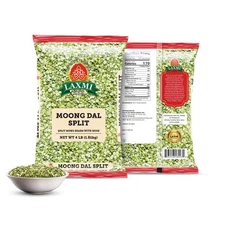 Laxmi Moong Dal (Green Split Mung Beans), 4 Pounds
