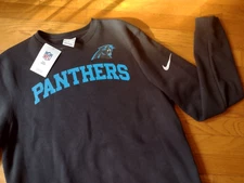 NWT,  $70. MSRP,  Nike Men’s Carolina Panther Club Fleece Crew Neck Sweatshirt