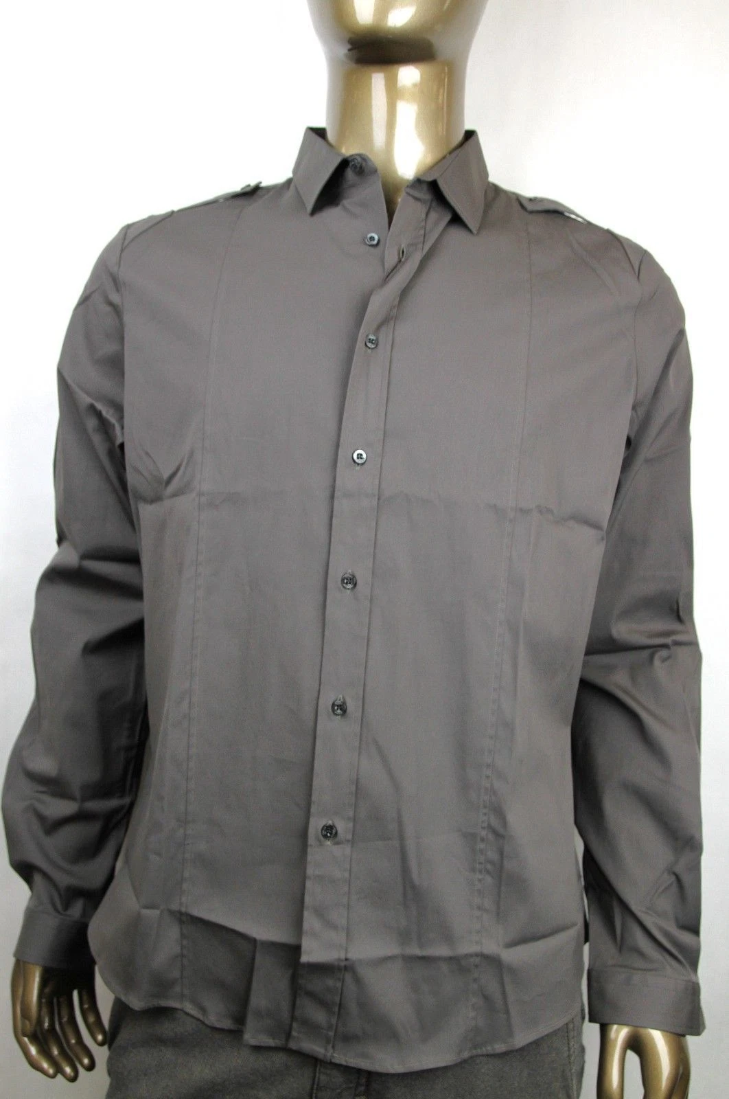 Nouvelle robe/chemise décontractée authentique Gucci homme DUKE boutonnée marron 342524 2804