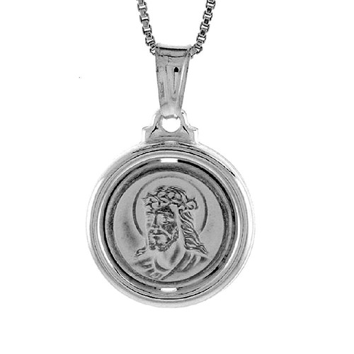Pendentif Tête De Jésus En Argent 925 Sterling - Petit Modèle - Neuf Avec étiquettes - Fabriqué En Allemagne