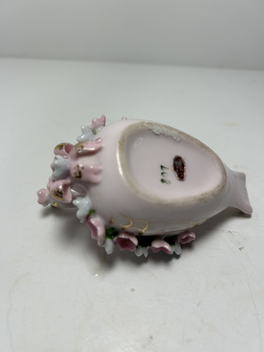 Vintage Small Glass Swan With Flowers Made In Japan 807 Stamped | eBay