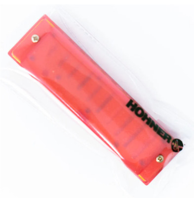 HOHNER CCH48 CLEARLY COLORFUL RED w/ HOHNER INSTRUCTIONAL BOOKLET