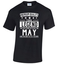 Men's T-Shirt Legend Birthday May 18th 20th 50th Gift Present December August
