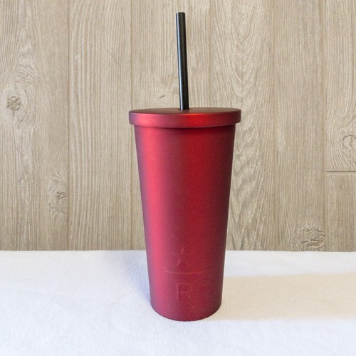 Starbucks Reserve Exclusive Soft Touch Red Burgundy Stainless Steel 16oz Tumbler - Picture 3 of 5