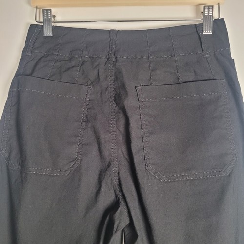 Pantalón Maeve by Anthropologie 27 Negro Mezcla de Lino The Colette Recortado Ancho - Imagen 8 de 13