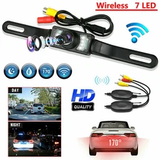 Wireless 2.4G Car Rear View Backup Camera Reverse License Plate IR Night Vision